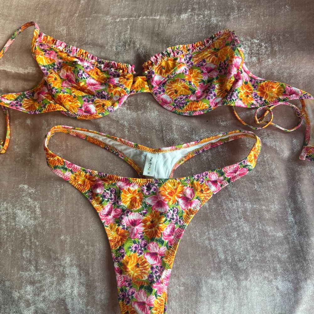Heavy Manners Be My Girl Set (willing to sell separately as well) S top, M thong